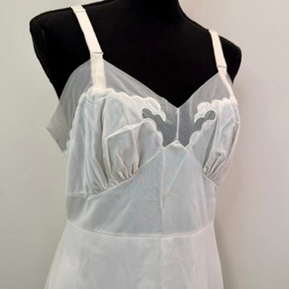Vintage Komar Slip Dress Chemise Size 36 Short Cream - Picture 10 of 16